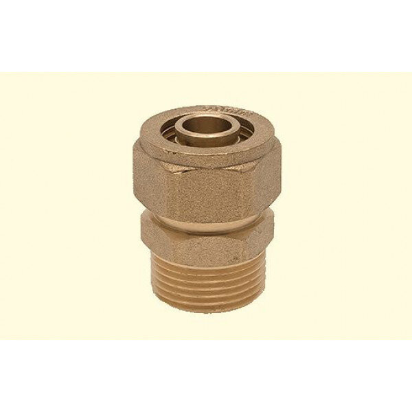 Цанговый переходник с наружной резьбой 16хR1/2" Pradex