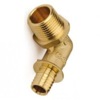 Переходник угловой с наружной резьбой 16xR1/2" Pradex