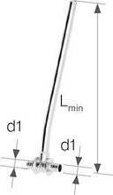 Тройник латунный Push с никелированной трубкой Cu 15 Lmin = 750 мм, редукционный 25х3,5 / 18х2,5 правый