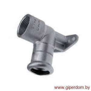 Отвод фиксируемый press с ушками длинный 15хRp1/2