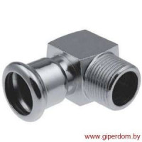 Steel отвод с наружной резьбой press короткий 15хR1 1/2"