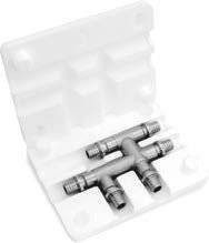 Тройник латунный обводной Push 14х2 / 14х2 / 18х2