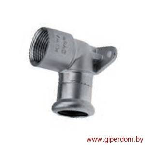 Отвод фиксируемый press с ушками короткий 18хRp1/2