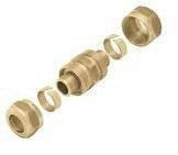 Соединитель латунный двухсторонний свинчиваемый для труб PE-Xc и PE-RT 25х3,5