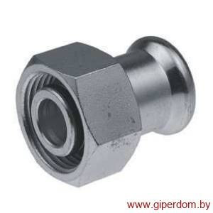 Steel соединитель press с накидной гайкой (к радиаторам VK) 18хG3/4"