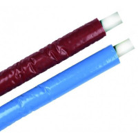 Труба PE-Xc с антидиффузионной защитой в теплоизоляции 6 мм 12х2 синяя