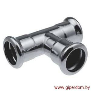 Steel тройник Press 28x28x28