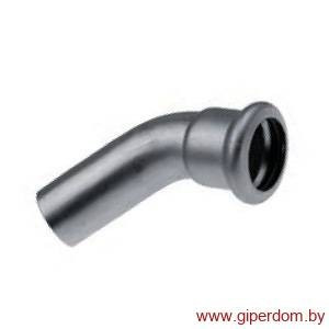 Отвод ниппельный 45° press 22х22