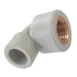 PP отвод с резьбой внутренней 20х1/2" Kan